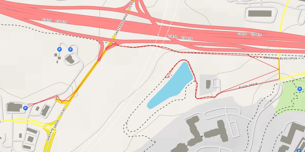 Map of the trail for C-470 Trail - C-470 Trail