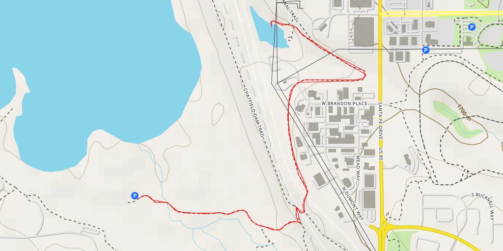 Map of the trail for High Line Canal Trail