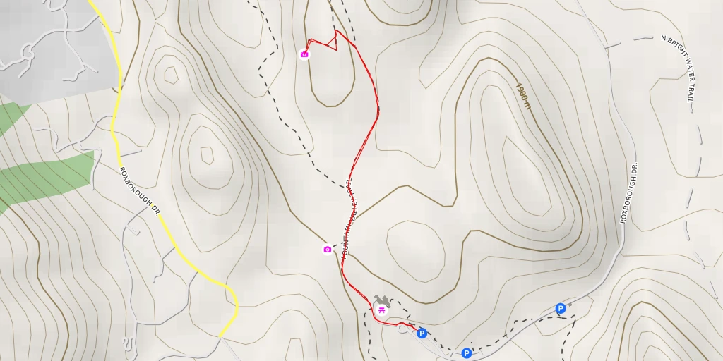 Map of the trail for AI - Lyons Overlook