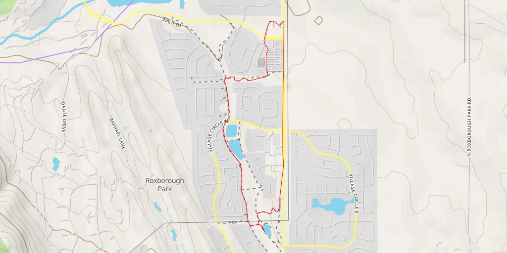 Map of the trail for North Rampart Range Road