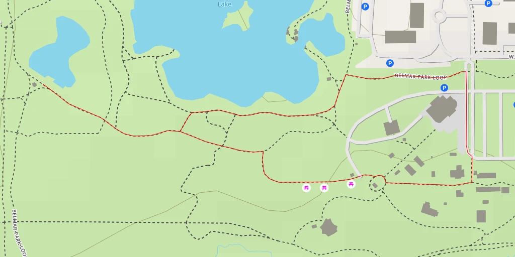 Map of the trail for Belmar Loop - Belmar Loop - Lakewood