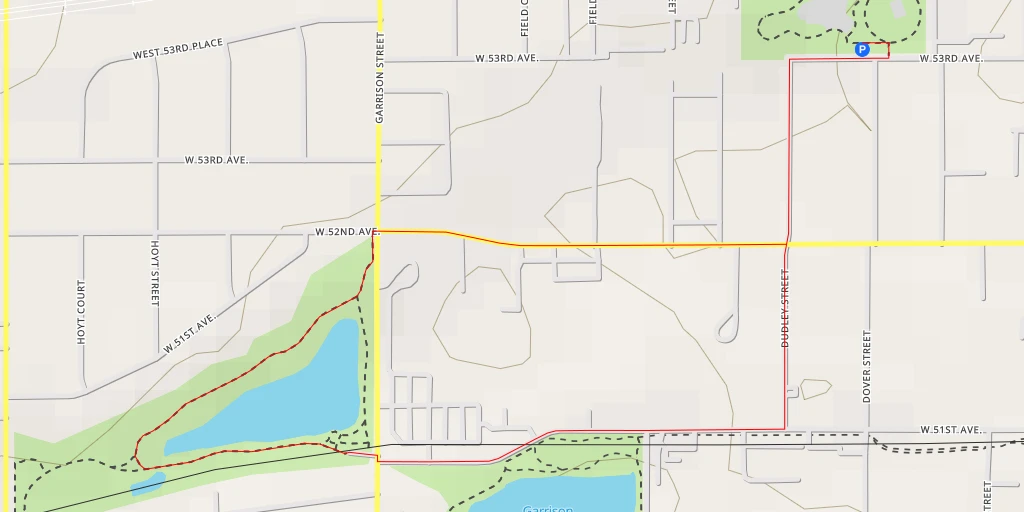 Map of the trail for West 51st Avenue