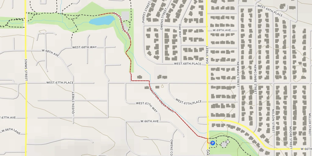 Map of the trail for Ralston Creek Trail - Ralston Creek Trail