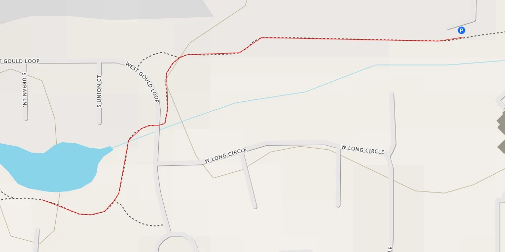 Map of the trail for South Urban Lane