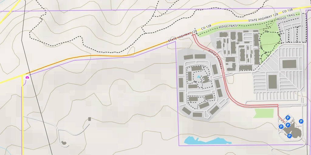 Map of the trail for AI - Broomfield County Highpoint