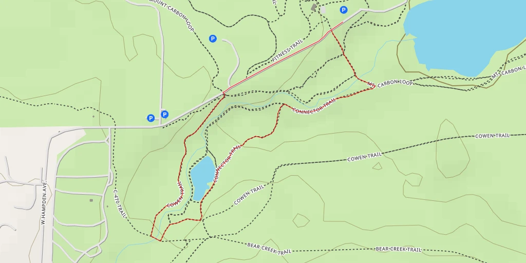 Carte de l'itinéraire :  Connector Trail - Connector Trail - Lakewood