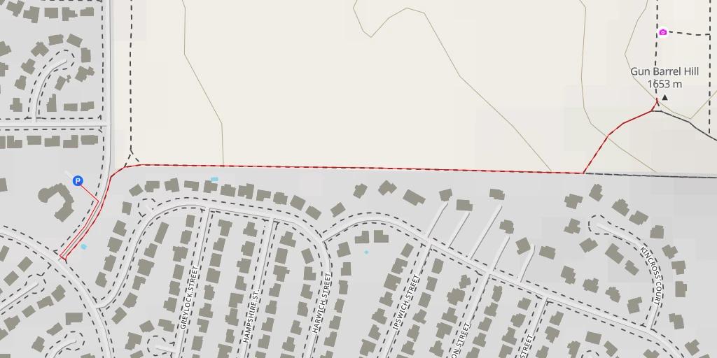 Map of the trail for AI - Gun Barrel Hill