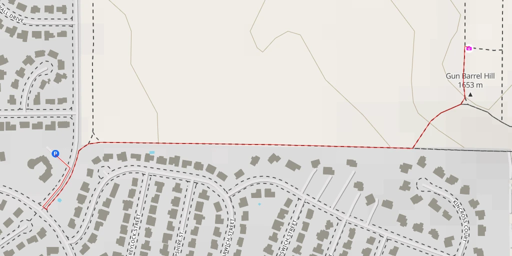 Map of the trail for AI - Gunbarrel Henge