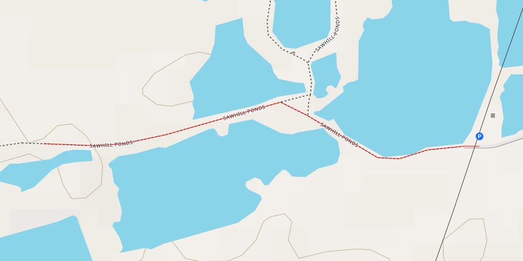 Map of the trail for Sawhill Ponds - Sawhill Ponds