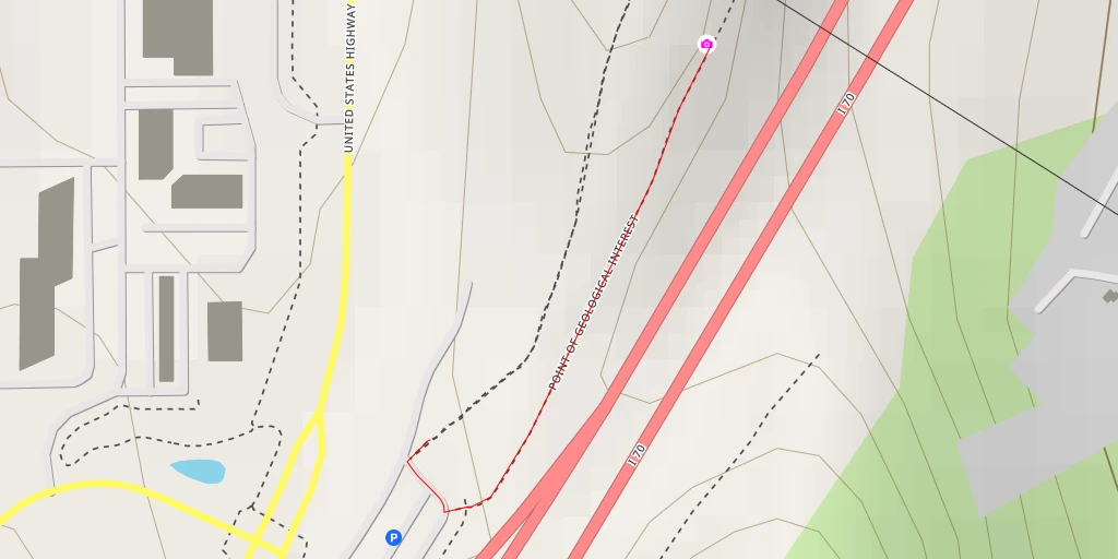 Map of the trail for AI - Point of Geological Interest