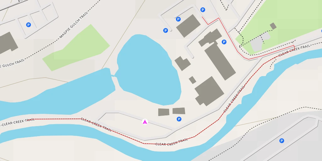 Map of the trail for Golden Community Garden - Magpie Gulch Trail - Golden