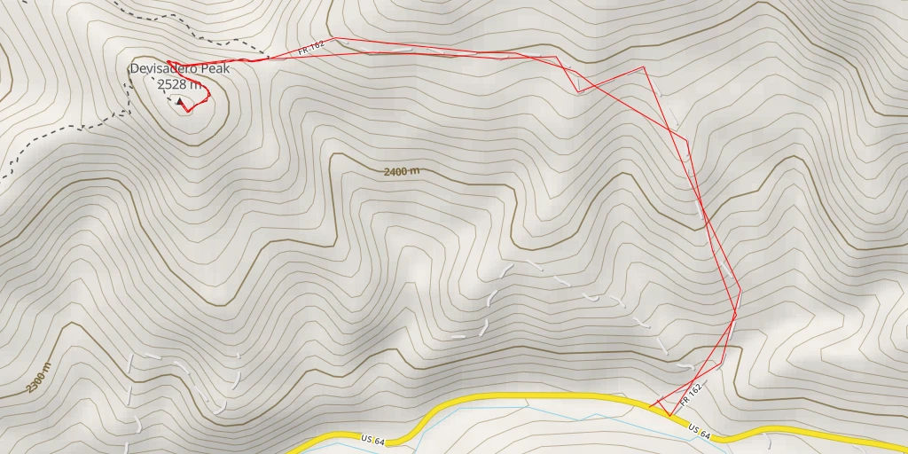 Carte de l'itinéraire :  Devisadero Peak