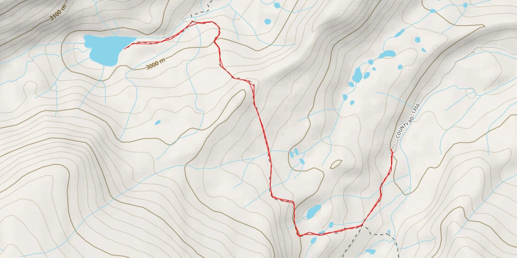 Map of the trail for AI - BOULDER LAKE