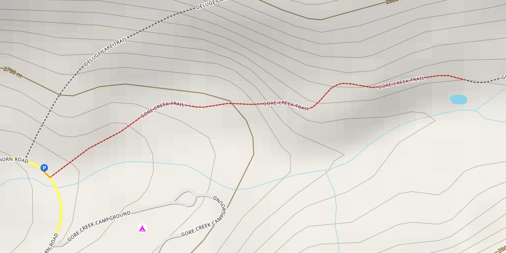 Map of the trail for Gore Creek Trail - Gore Creek Trail