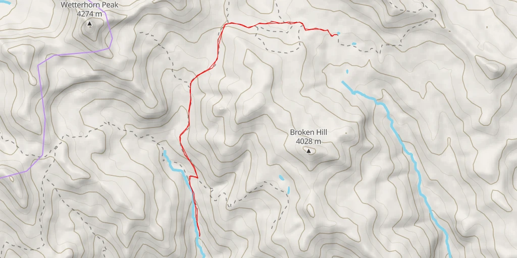 Carte de l'itinéraire :  Ridge Stock Driveway Trail 233 - Ridge Stock Driveway Trail 233