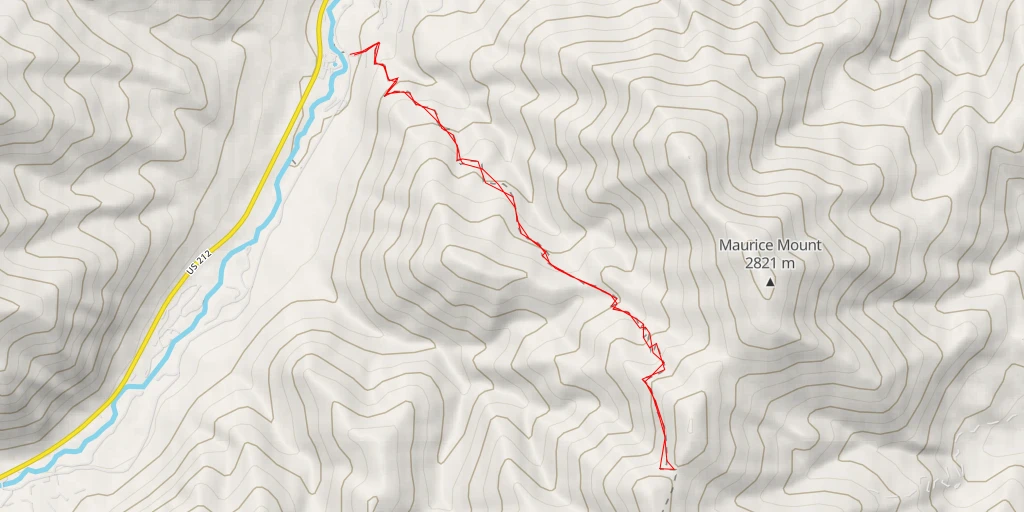 Map of the trail for AI - generated route