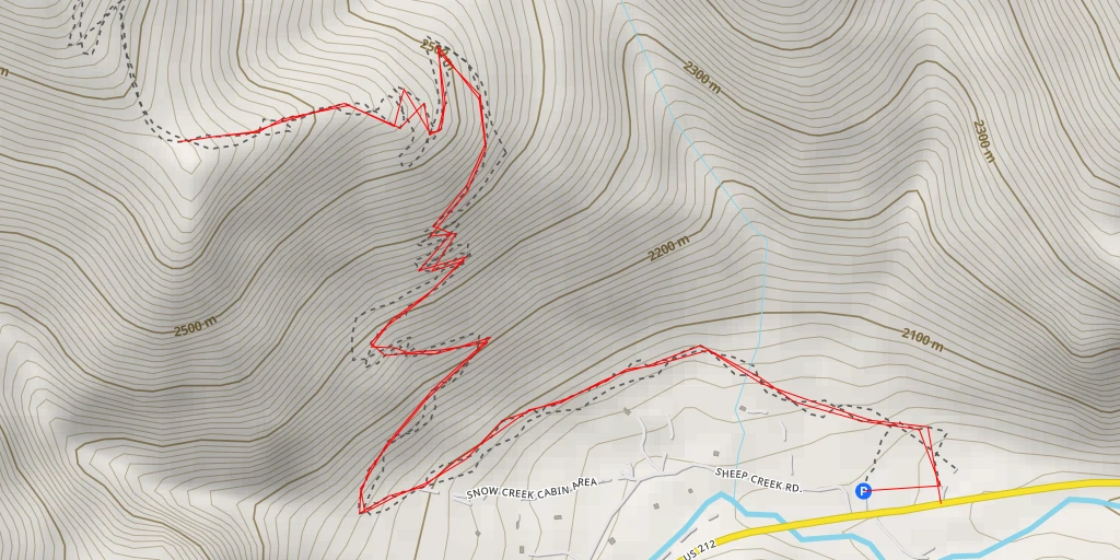 Carte de l'itinéraire :  Bear Track Trail - Bear Track Trail