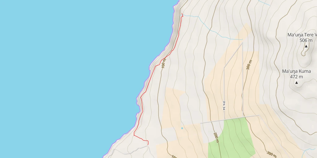 Carte de l'itinéraire :  IPA 34 - Isla de Pascua