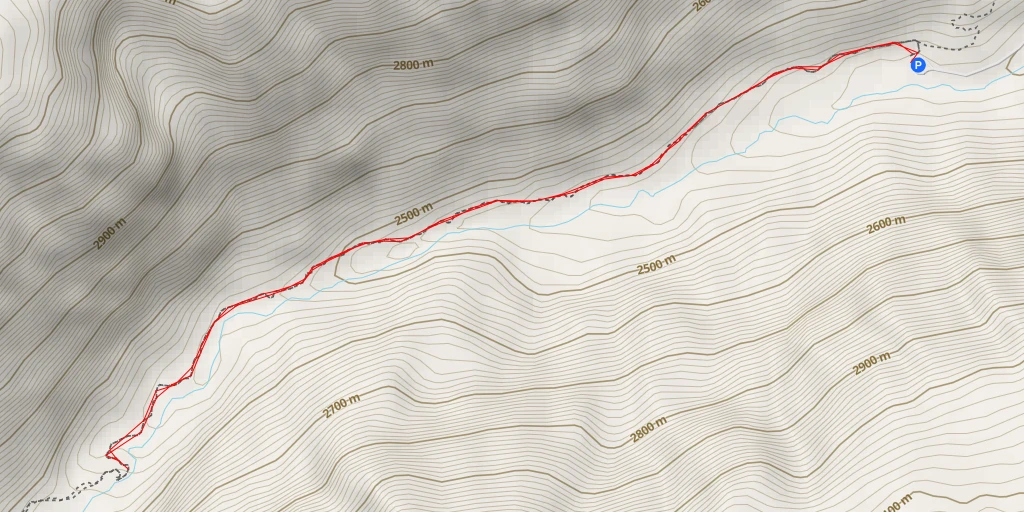 Map of the trail for Sentinel Falls