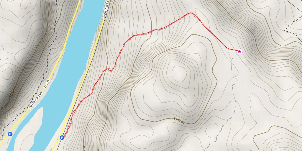 Map of the trail for AI - Kane Creek Boulevard - Moab