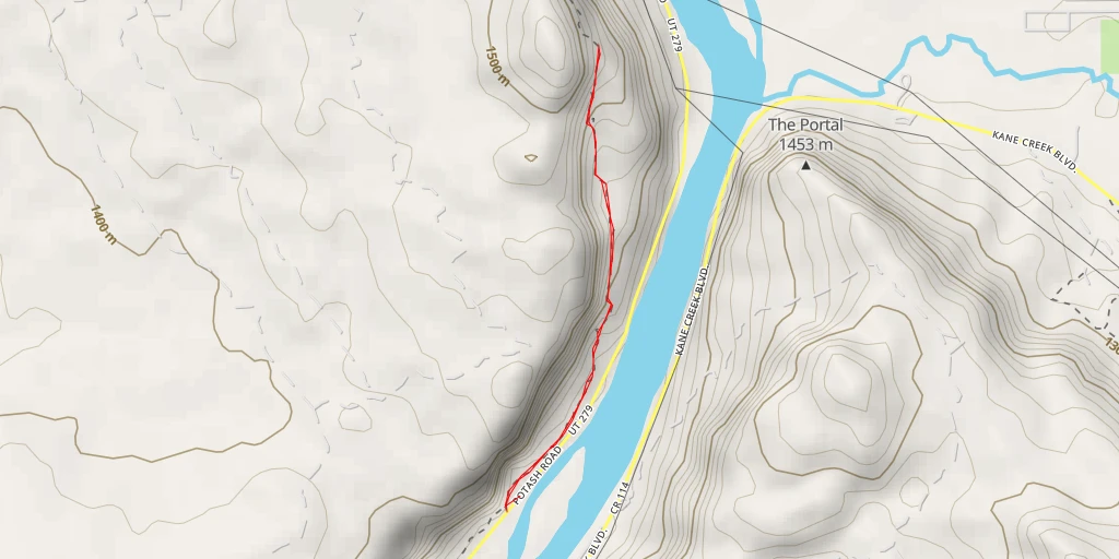 Map of the trail for AI - Portal Overlook