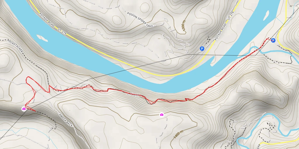 Map of the trail for Amasa Back - Moab