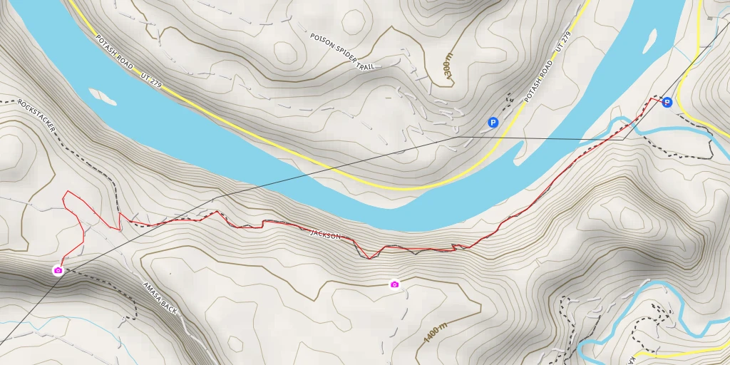 Map of the trail for Amasa Back - Moab