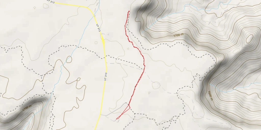 Map of the trail for Big Chief Overlook