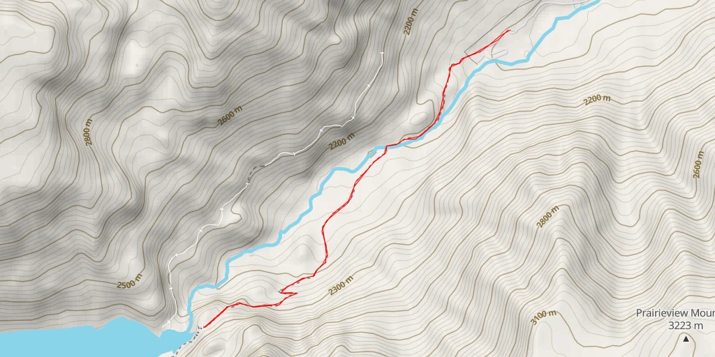 Map of the trail for West Rosebud Trail