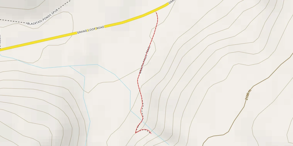 Map of the trail for Wraith Falls