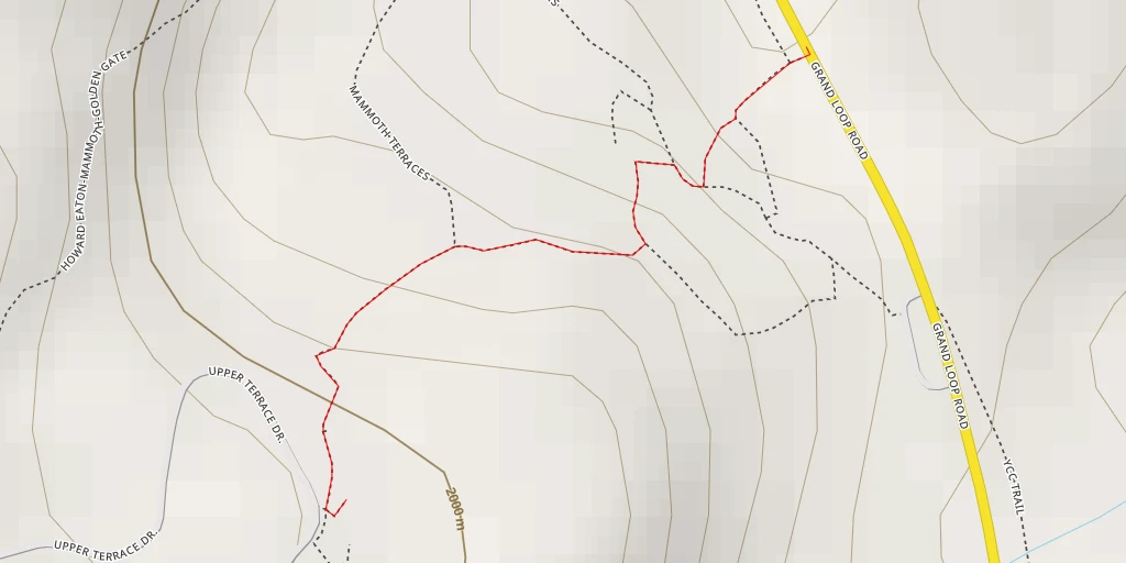 Map of the trail for Upper Terrace Drive