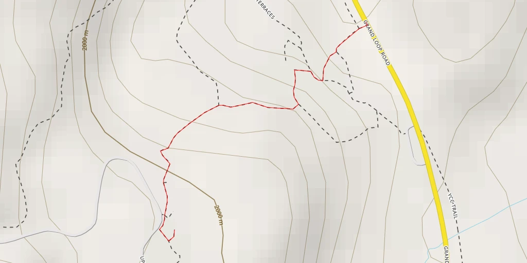 Map of the trail for Upper Terrace Drive