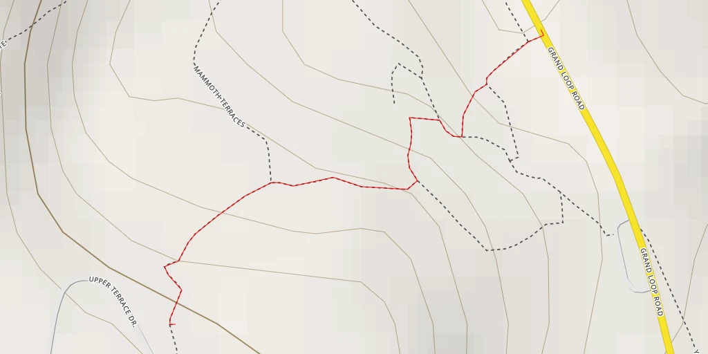 Map of the trail for Upper Terrace Drive