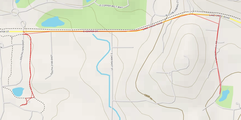 Map of the trail for Lindsay Hill Road