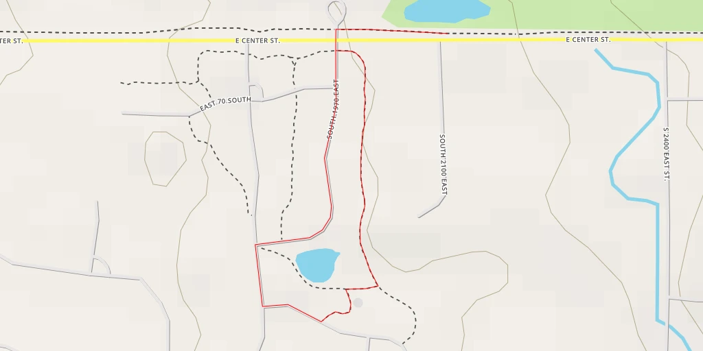 Map of the trail for East Center Street