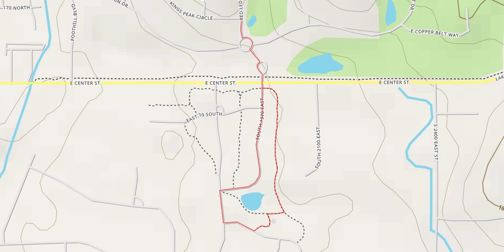 Map of the trail for Red Ledges Village Way