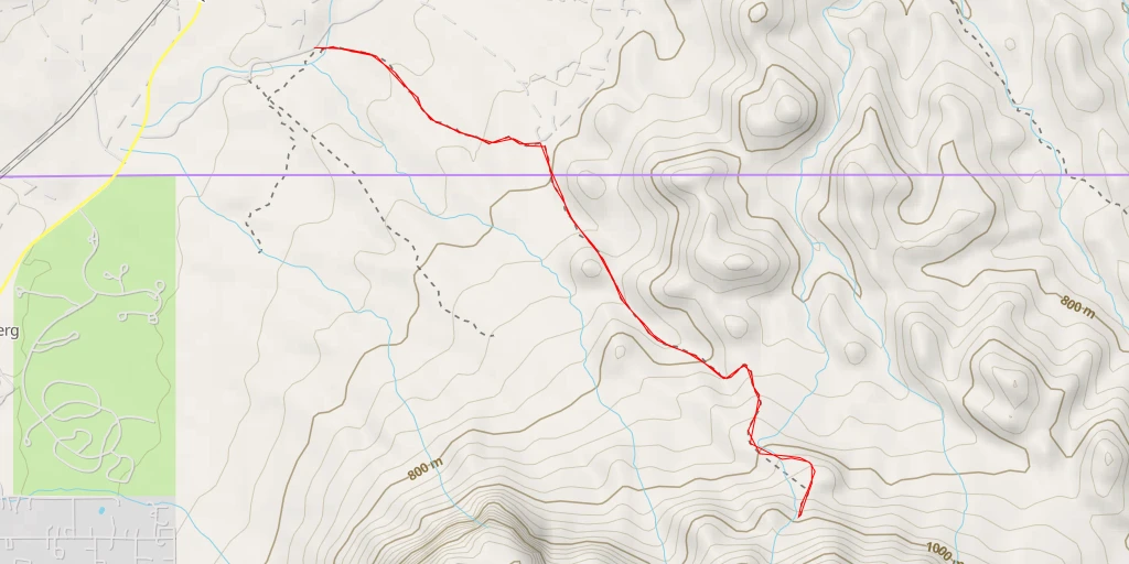 Map of the trail for Massacre Falls