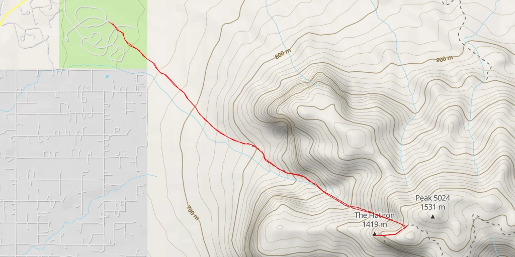 Map of the trail for The Flatiron