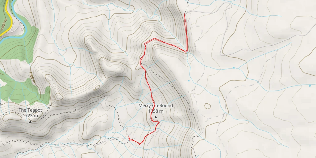 Carte de l'itinéraire :  Casner Canyon Trail