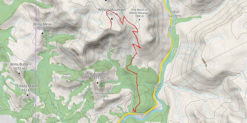 Carte de l'itinéraire :  Sedona Overlook