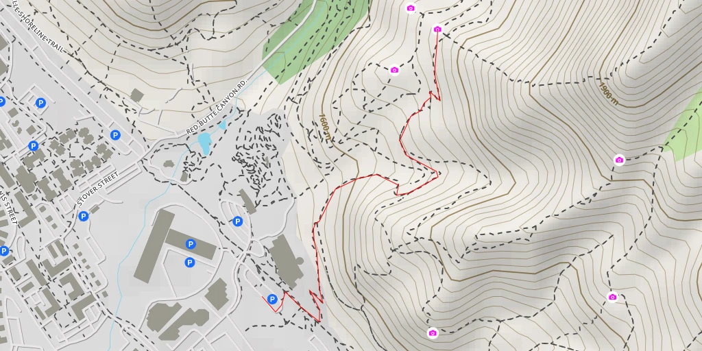 Map of the trail for AI - Red Butte Skyline Nature Trail - Salt Lake City