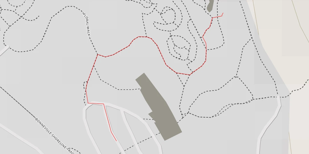 Map of the trail for Red Butte Garden and Arboretum - Wakara Way - Salt Lake City