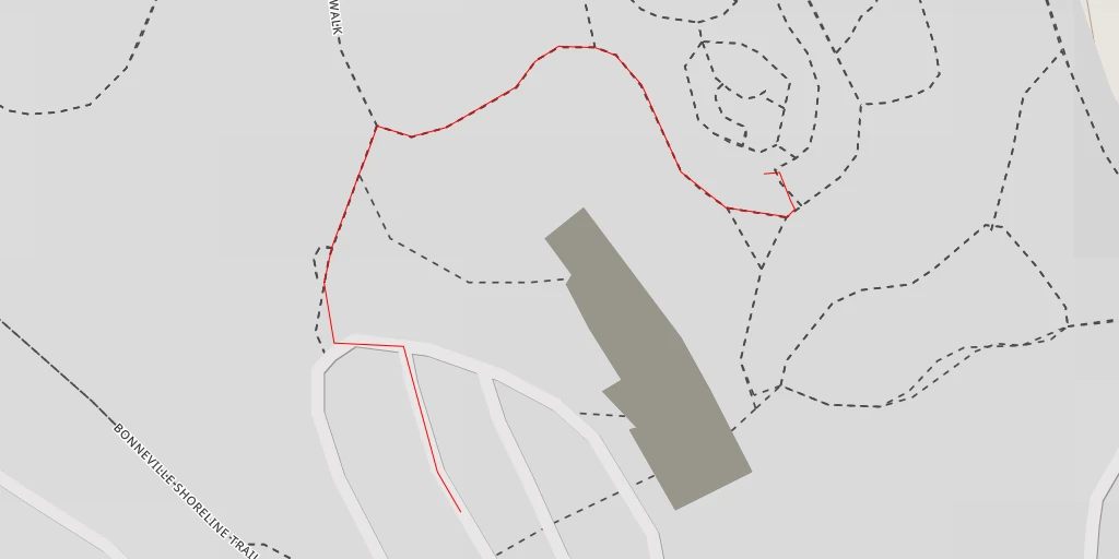 Map of the trail for Red Butte Garden and Arboretum - Wakara Way - Salt Lake City