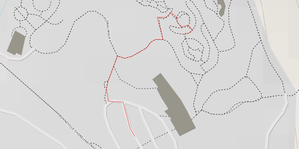 Map of the trail for Red Butte Garden and Arboretum - Wakara Way - Salt Lake City