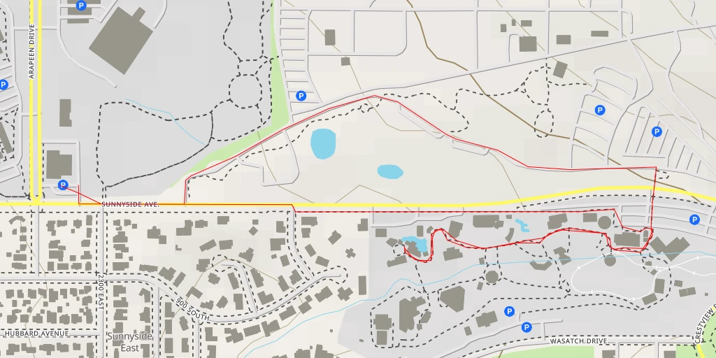 Carte de l'itinéraire :  Hogle Zoo - Sunnyside Avenue - Salt Lake City