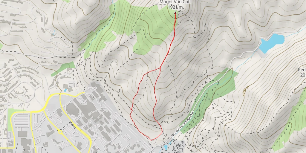 Map of the trail for Mount Van Cott