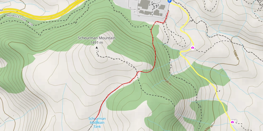 Carte de l'itinéraire :  Scheurman Mountain Tank