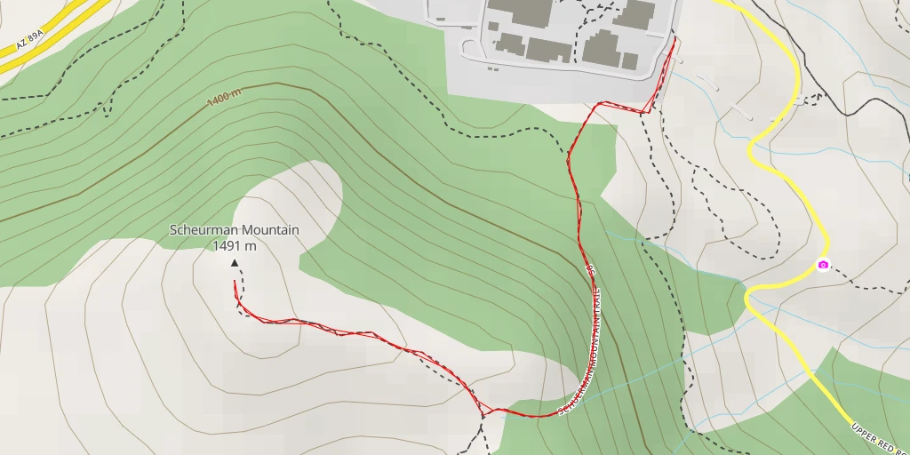 Carte de l'itinéraire :  Scheurman Mountain