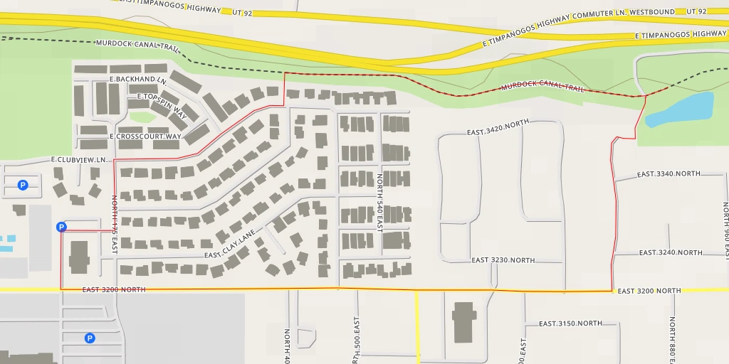 Map of the trail for Murdock Canal Trail - Murdock Canal Trail - Lehi