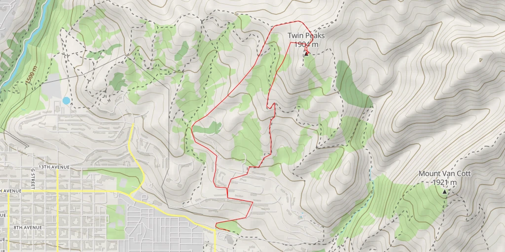 Carte de l'itinéraire :  Twin Peaks